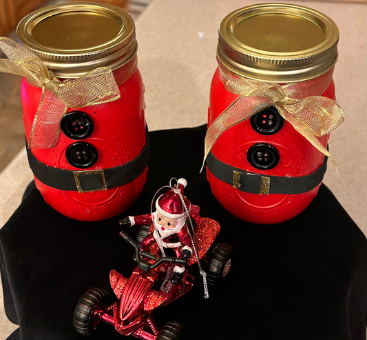 Mason jar - small Santa